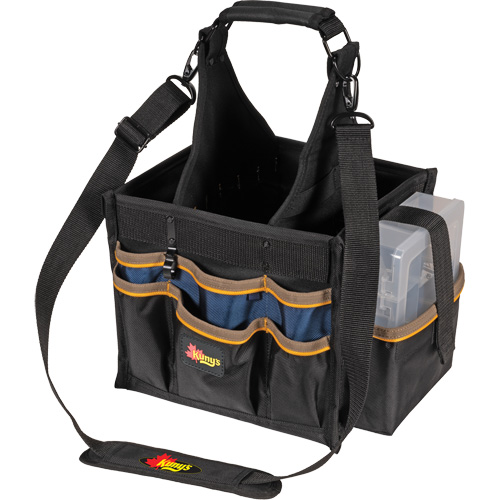 Grands porte-outils pour &eacute;lectriciens et travaux de maintenance, Polyester, 23 pochettes, Noir Chandler Sales