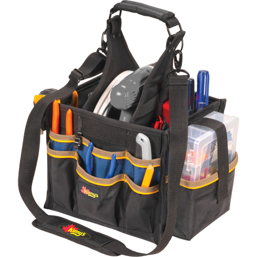 Grands porte-outils pour &eacute;lectriciens et travaux de maintenance, Polyester, 23 pochettes, Noir Chandler Sales