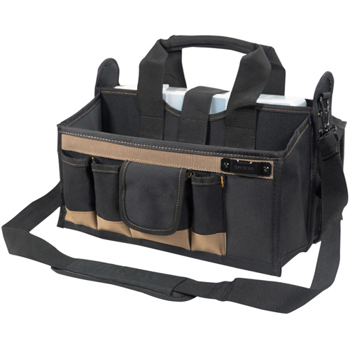 Sac &agrave; outils avec plateau central, Toile, 16 pochettes, Noir Chandler Sales