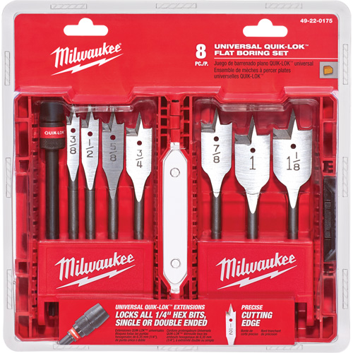 Quik-Lok Flat Boring Sets, 8 Pieces Chandler Sales