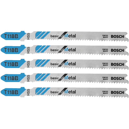 Lames de scie sauteuse de base pour le m&eacute;tal, Acier rapide, Tige en T, 3-5/8" lo Chandler Sales