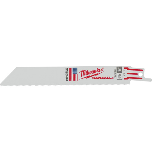 Sawzall&reg; Reciprocating Saw Blades, Bi-Metal, 24 TPI, 6" L x 3/4" W Chandler Sales