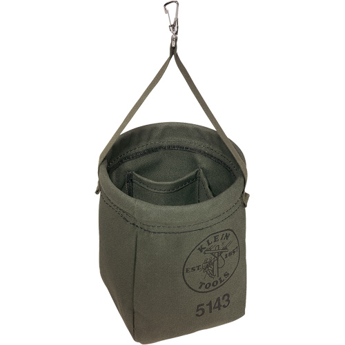 Tapered-Bottom Bag, 8" H, Canvas, Grey Chandler Sales