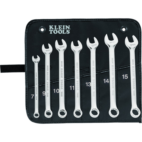 Wrench Set with Pouch, Combination, 7 Pieces, Metric Chandler Sales