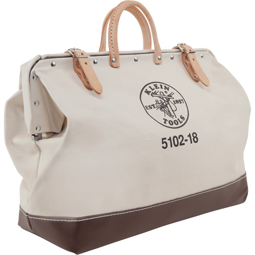 Sac &agrave; outils robuste de 18", Toile, 1 pochettes, Beige Chandler Sales