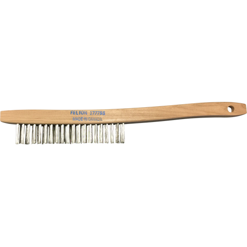 Brosses de nettoyage &agrave; manche recourb&eacute;, Acier inoxydable, 3 x 19 rangs de fils, Longueur 14" Chandler Sales