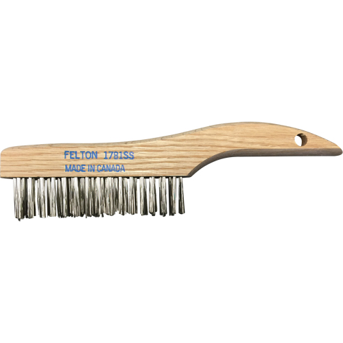 Brosses de nettoyage &agrave; manche en patin, Acier inoxydable, 4 x 16 rangs de fils, Longueur 10" Chandler Sales