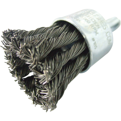 Brosses mont&eacute;es &agrave; fils nou&eacute;s, 1" dia., dia. Des fils 0,020", Tige 1/4" Chandler Sales