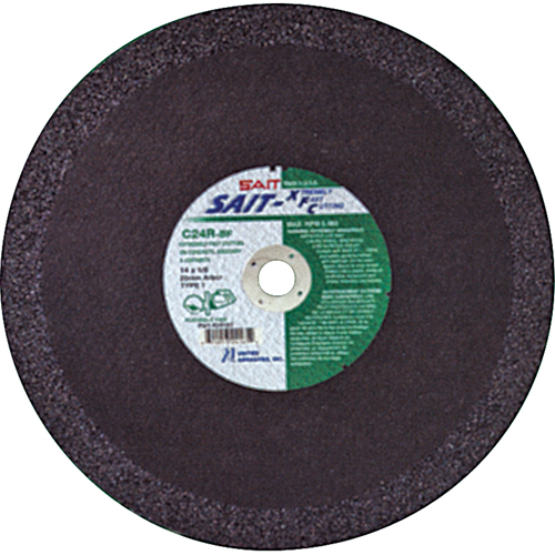 C24R Concrete High Speed Cut-Off Wheel, 12" x 1/8", 1" Arbor, Type 1, Aluminum Oxide, 6300 RPM Chandler Sales