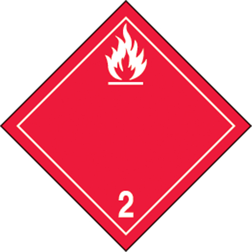 TDG Shipping Labels, Class 2.1, Flammable Gases, Vinyl Chandler Sales
