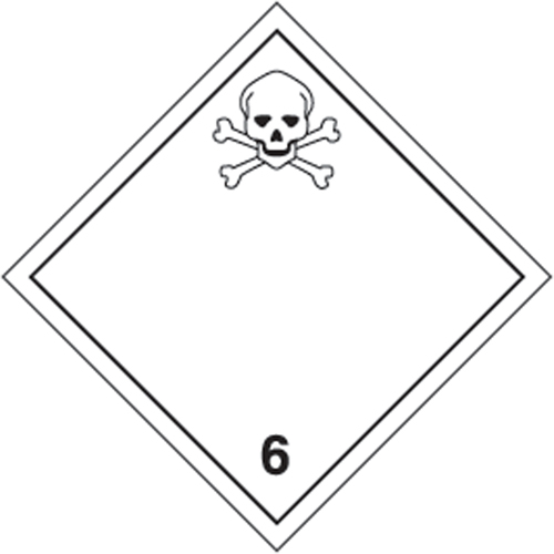 TDG Shipping Labels, Class 6.1, Toxic Substances, Vinyl Chandler Sales