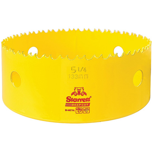 Scie &agrave; cloche bim&eacute;tal 5-1/4", 5-1/4", Profondeur de la coupe 2", Bim&eacute;tal Chandler Sales