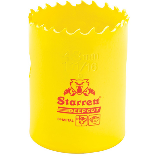 Scie &agrave; cloche bim&eacute;tal 1-11/1, 1-11/16", Profondeur de la coupe 2", Bim&eacute;tal Chandler Sales