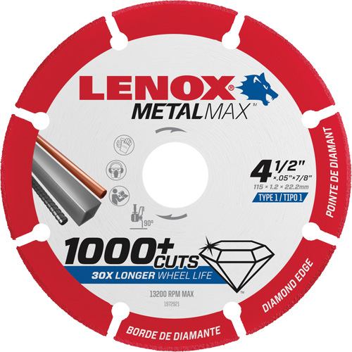 Lames de scie circulaire Metalmax, 4-1/2", Pour M&eacute;tal/Non ferreux Chandler Sales
