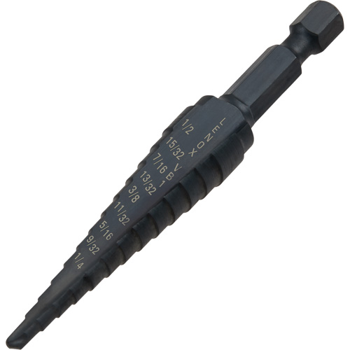 Foret &eacute;tag&eacute; no 1, 1/8" - 1/2", Incr&eacute;ments de 1-3/2", Acier rapide Chandler Sales
