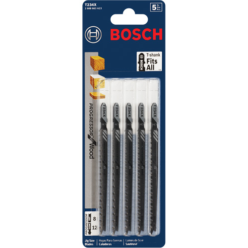 Lame de scie sauteuse, Acier &agrave; haute teneur en carbone, Tige en T, 4-5/8" lo, 8-12 dents par pouce Chandler Sales