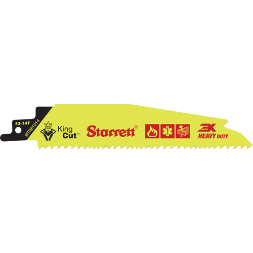 King Cut Reciprocating Blade, Bi-Metal, 10-14 TPI, 12" L x 1" W Chandler Sales