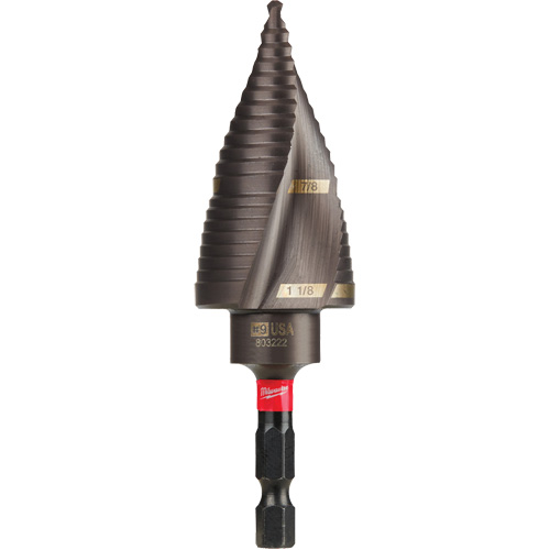 Foret &eacute;tag&eacute; #9 Shockwave Impact Duty, 7/8" - 1-1/8", Incr&eacute;ments de 1/4", Titane Chandler Sales