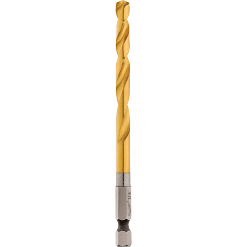 Shockwave Drill Bit, 1/4", Titanium, 2-15/32" Flute, 135° Point Chandler Sales