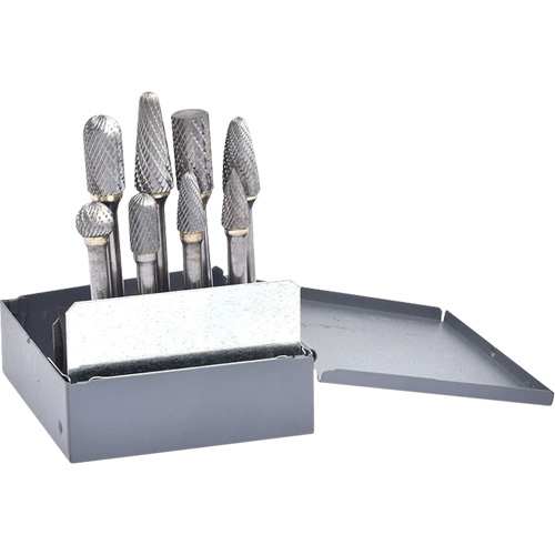 Jeu de fraises en carbure &agrave; double coupe, 8 morceaux Chandler Sales