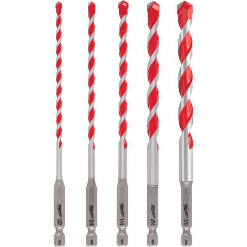 Jeu de forets pour perceuse &agrave; percussion Shockwave, 5 morceaux, Carbure Chandler Sales