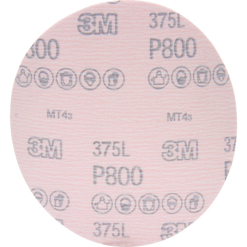 Disque &agrave; pellicule Hookit 375L, dia 6", Grain P800, Oxyde d'aluminium Chandler Sales