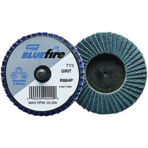 BlueFire&reg; R884P Mini Flap Disc, 2" x Type 27, 40 Grit, Zirconia Alumina Chandler Sales