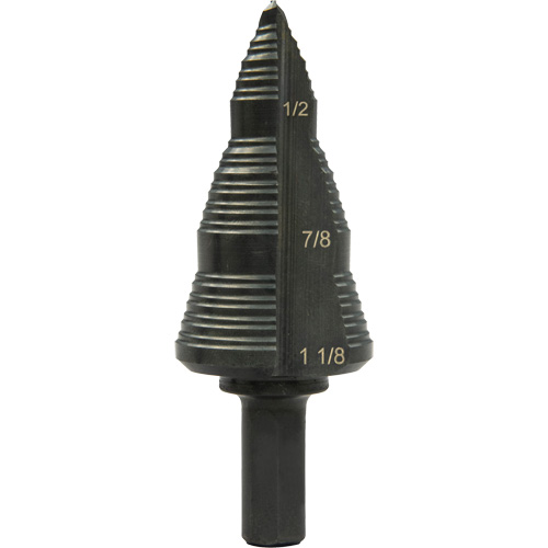 #9 Multi-Hole Step Bit, 3/16" - 1-1/8" , High Speed Steel Chandler Sales