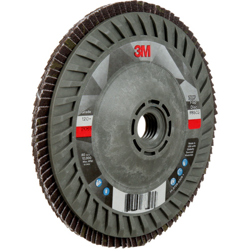 Disque &agrave; lamelles &agrave; changement rapide 769F, 5" x 5/8"-11, Type 27, Grain 120+, C&eacute;ramique Chandler Sales