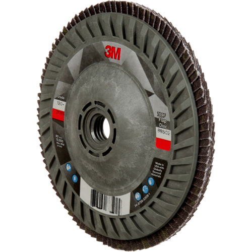 Disque &agrave; lamelles &agrave; changement rapide 769F, 5" x 5/8"-11, Type 27, Grain 120+, C&eacute;ramique Chandler Sales