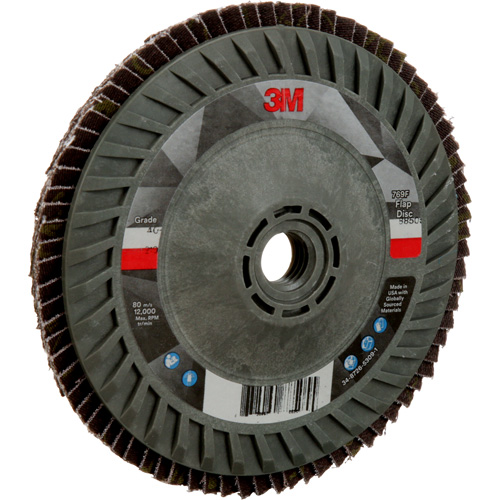 Disque &agrave; lamelles &agrave; changement rapide 769F, 5" x 5/8"-11, Type 27, Grain 40+, C&eacute;ramique Chandler Sales