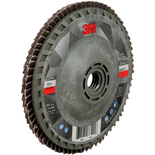 Disque &agrave; lamelles &agrave; changement rapide 769F, 4-1/2" x 5/8"-11, Type 27, Grain 60+, C&eacute;ramique Chandler Sales