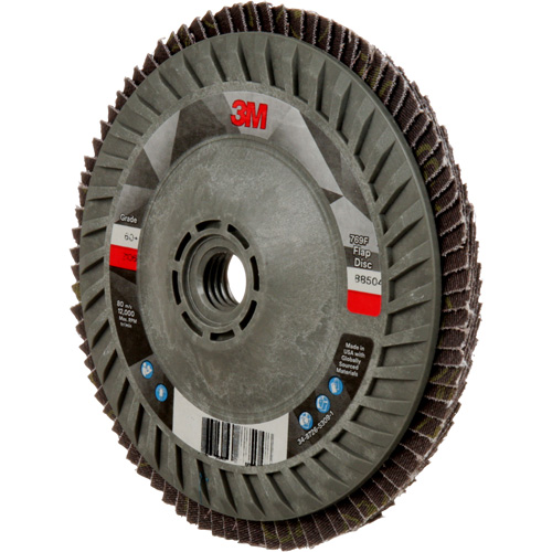 Disque &agrave; lamelles &agrave; changement rapide 769F, 5" x 5/8"-11, Type 27, Grain 60+, C&eacute;ramique Chandler Sales