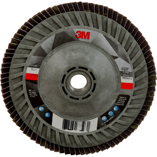 Disque &agrave; lamelles &agrave; changement rapide 769F, 5" x 5/8"-11, Type 27, Grain 80+, C&eacute;ramique Chandler Sales