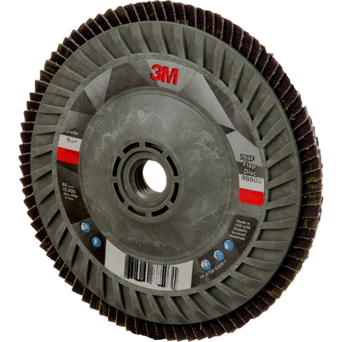 Disque &agrave; lamelles &agrave; changement rapide 769F, 5" x 5/8"-11, Type 27, Grain 80+, C&eacute;ramique Chandler Sales
