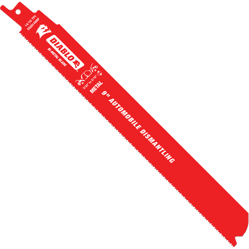 Lame de scie alternative autod&eacute;montage, Bim&eacute;tal, 10-14 Dents par pouce, 9" lo x 1" la Chandler Sales