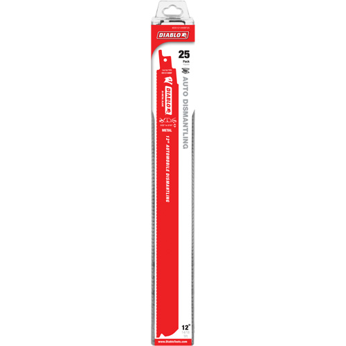 Lame de scie alternative autod&eacute;montage, Bim&eacute;tal, 10-14 Dents par pouce, 12" lo x 1" la Chandler Sales