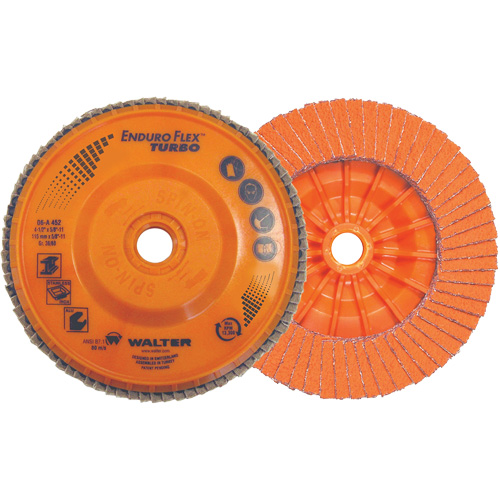 Enduro-Flex Turbo Flap Disc, 4-1/2" x 5/8"-11, 36/60 Grit Chandler Sales