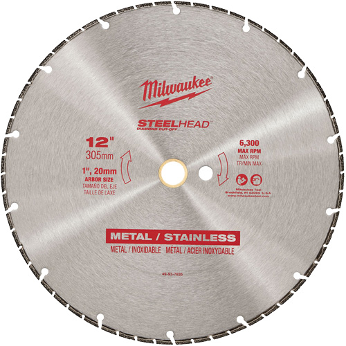 Steelhead Diamond Cut-Off Circular Saw Blade, 12", Metal Use Chandler Sales