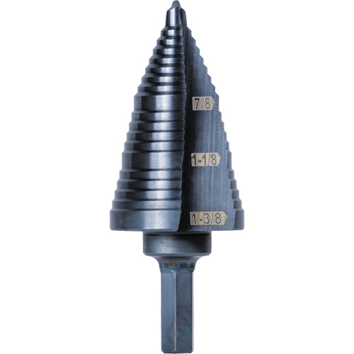 3-Step Drill Bit, 7/8" - 1-3/8" , High Speed Steel Chandler Sales