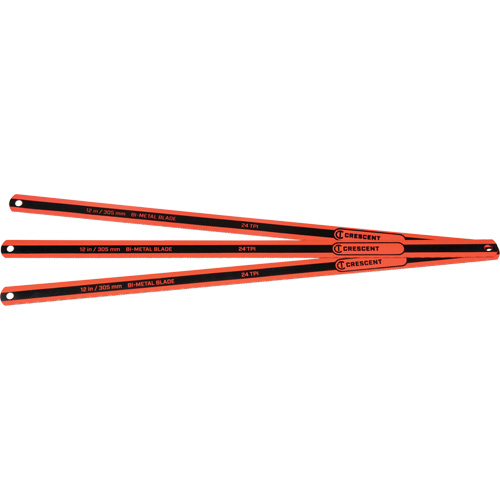 Lames de rechange pour scie &agrave; m&eacute;taux, Bim&eacute;tal, 12" lo, 24 dents par pouce Chandler Sales