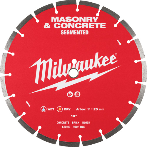 Segmented Masonry & Concrete Diamond Blade, 14", Stone/Concrete/Brick/Tile Use Chandler Sales