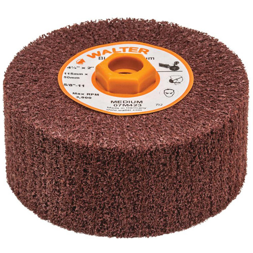 Tambour de conditionnement de surface Blendex, 4-1/2" dia. x 2" la, 5/8"-11 Arbre, Grain Moyen Chandler Sales