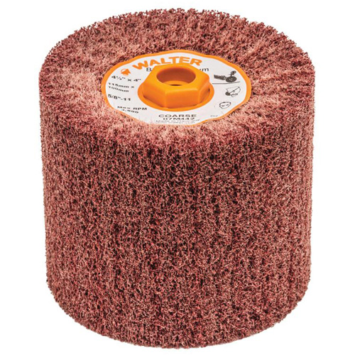 Blendex Surface Conditioning Drum, 4-1/2" Dia. x 4" W, 5/8"-11 Arbor, Coarse Grit Chandler Sales
