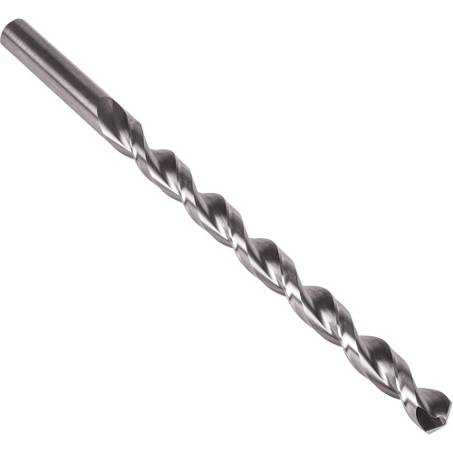 Extra Length Parabolic Flute Drill Bit, 1/4", High Speed Steel, 9" Flute, 135° Point Chandler Sales