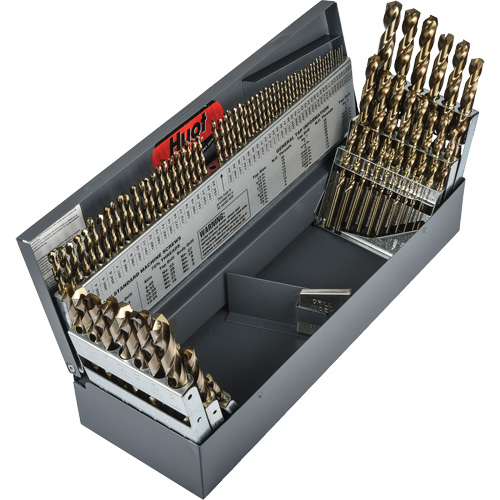 Heavy-Duty Jobber Length Combination Drill Bit Set, 114 Pieces, High Speed Cobalt Chandler Sales