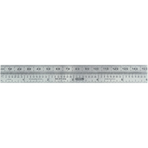 Economy Precision Flexible Ruler, 6" L, Steel Chandler Sales