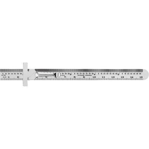 Economy Precision Flexible Ruler, 6" L, Steel Chandler Sales