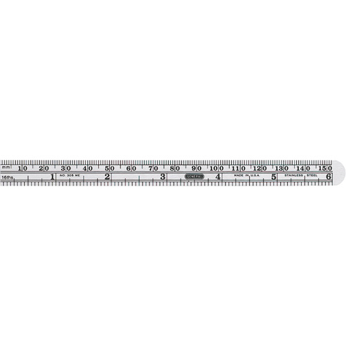 Economy Precision Flexible Ruler, 6-1/2" L, Steel Chandler Sales