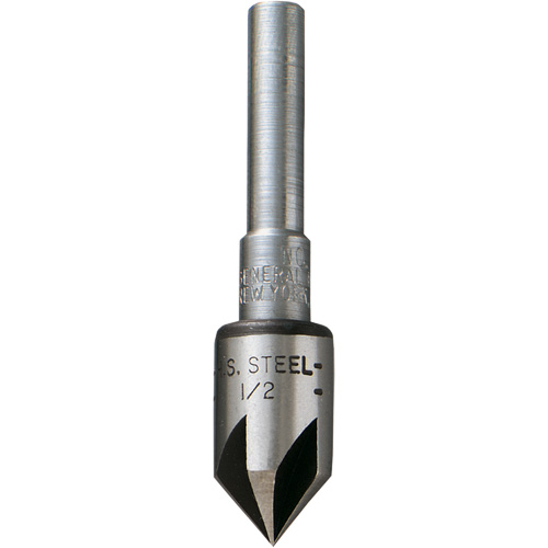Fraise conique, 1/2", Acier rapide, Angle de 82°, 5 cannelures Chandler Sales